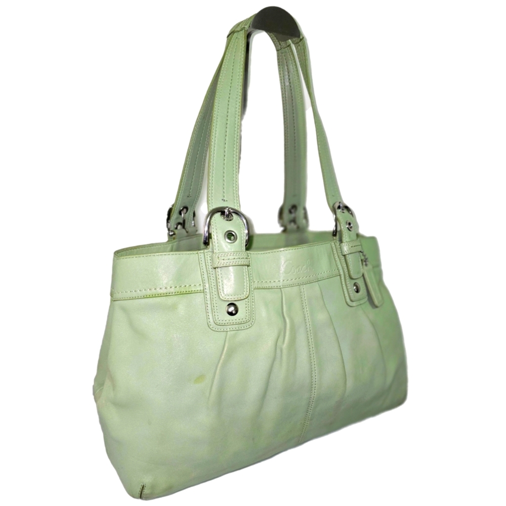 Coach Y2K Gathered Lime Green Leather Soho Shoulder Bag - Picture 5 of 8